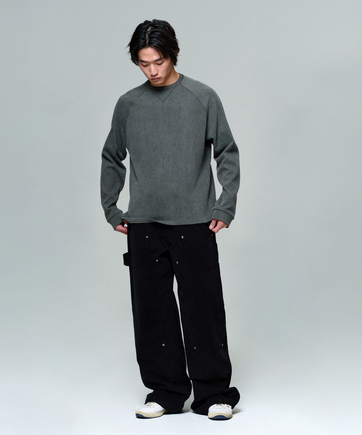 이알에이(ERA) MEN WIDE CARPENTER PANTS - VINTAGE BLACK