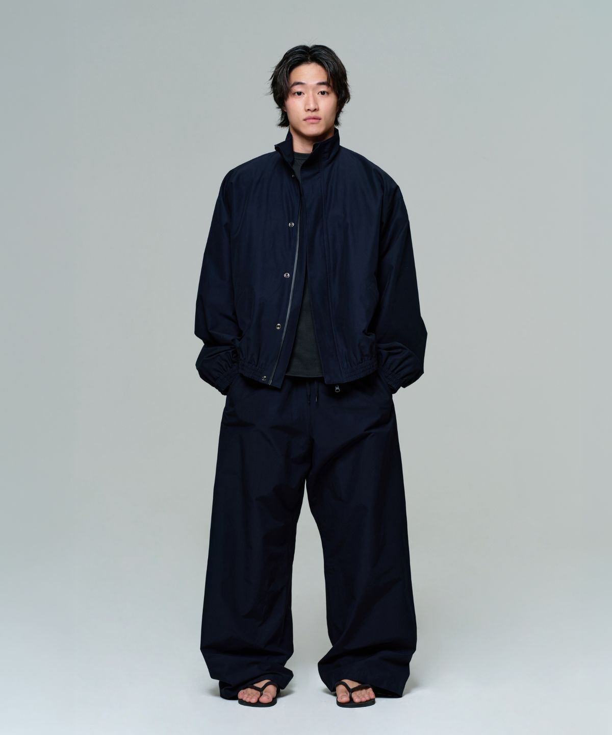 이알에이(ERA) MEN WIDE TRACK PANTS - DARK NAVY