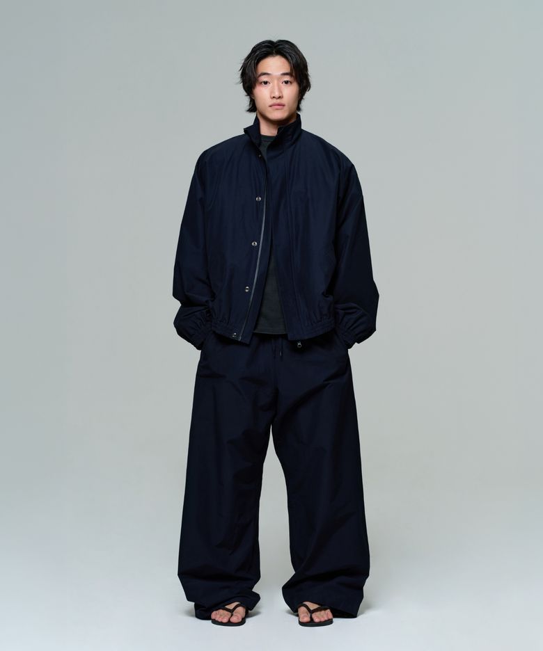 MEN WIDE TRACK PANTS - DARK NAVY
