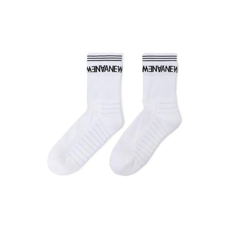 MEN ESSENTIAL MIDDLE SOCKS_WH