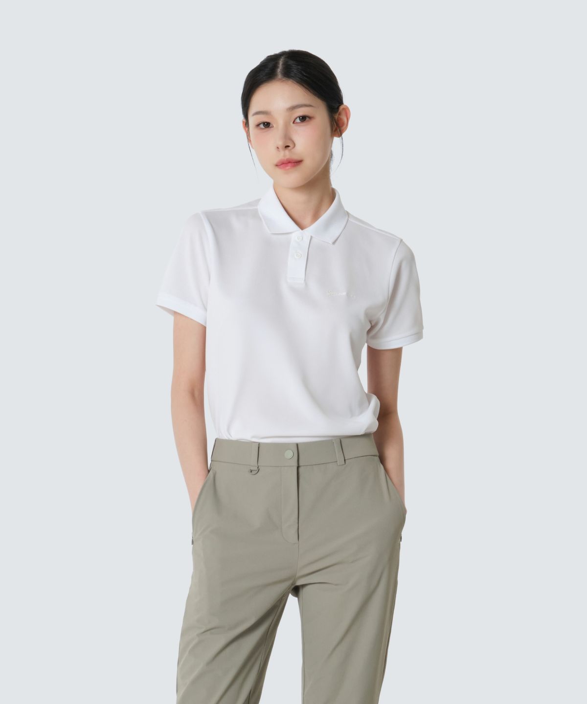 스노우피크 어패럴(SNOWPEAK APPAREL) 피케 여성 베이직 폴로 티셔츠 (S26MWFPS67) White