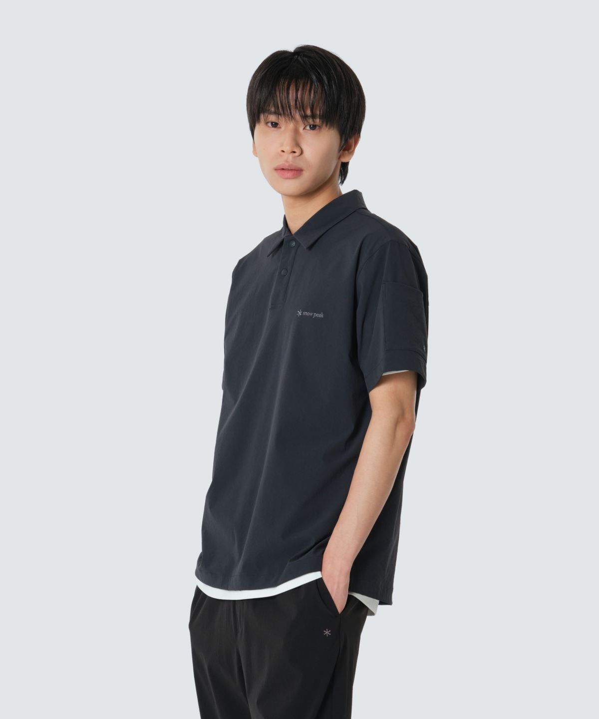 스노우피크 어패럴(SNOWPEAK APPAREL) 경량 코듀라 폴로 반팔 티셔츠 (S26MMPPS04) Dark Navy