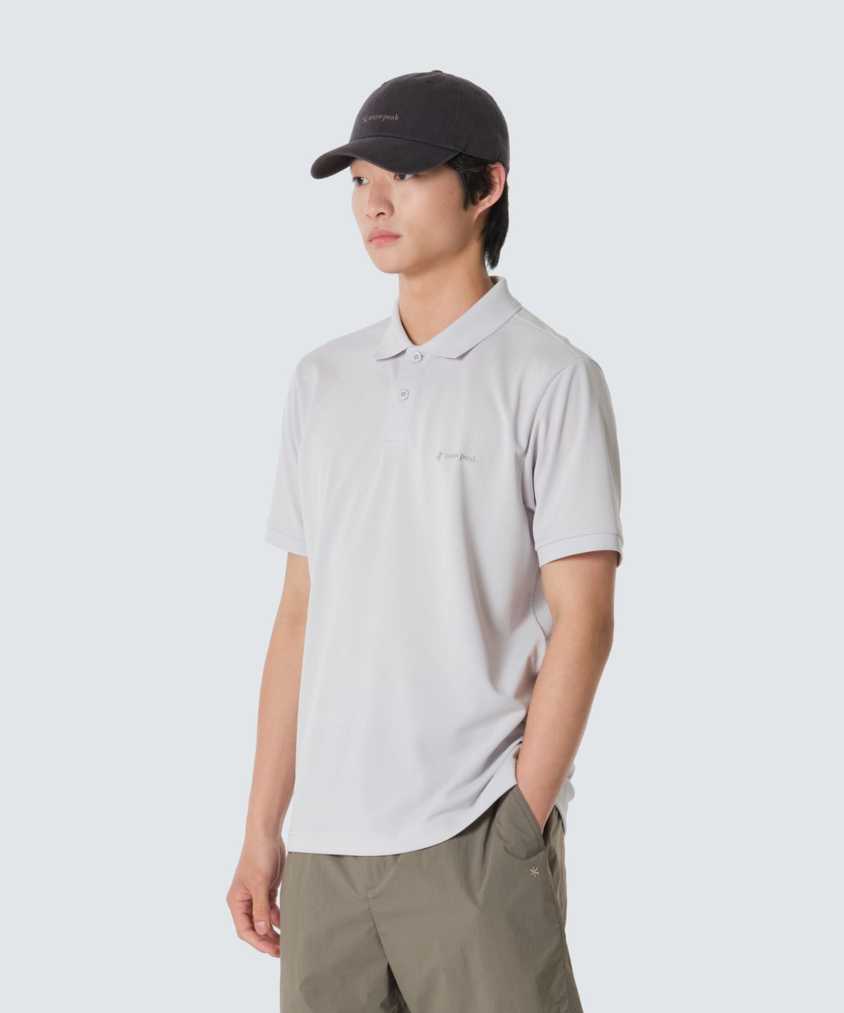 스노우피크 어패럴(SNOWPEAK APPAREL) 피케 베이직 폴로 티셔츠 (S26MMFPS68) Ice Gray