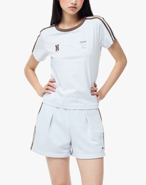 우먼스 스포티 NY 반팔 티셔츠 소프트블루