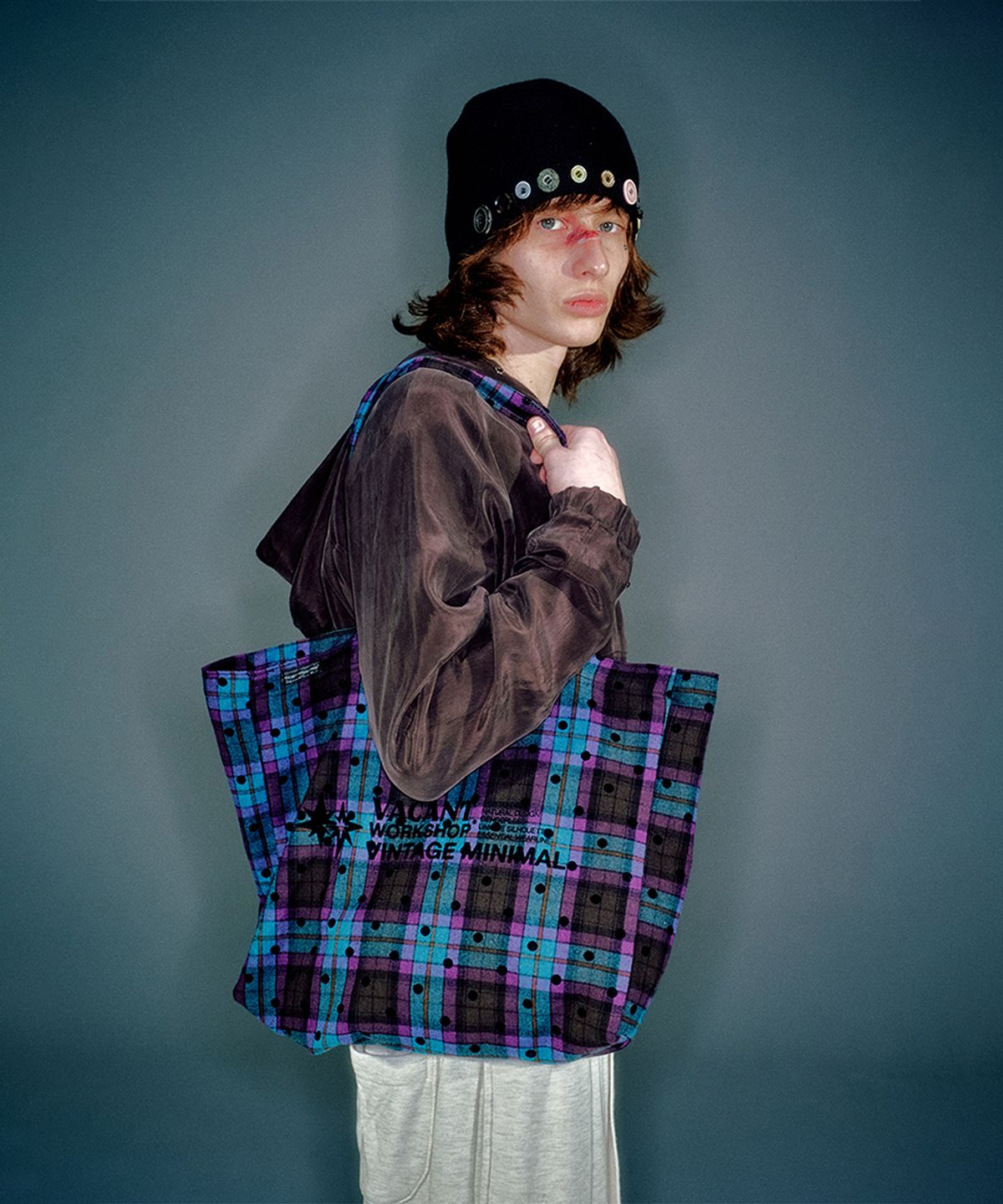 베이컨트 아카이브(VACANT ARCHIVE) WORKSHOP DOTS ECO BAG PURPLE