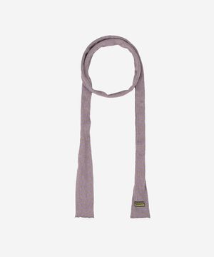 WORKSHOP SKINNY STRIPE MUFFLER PURPLE/BROWN