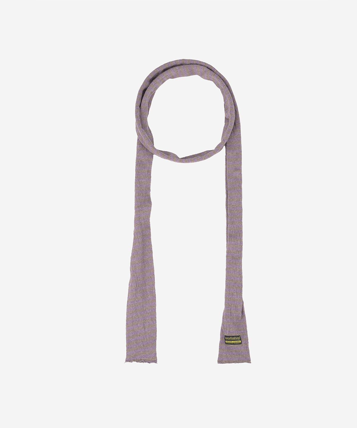 베이컨트 아카이브(VACANT ARCHIVE) WORKSHOP SKINNY STRIPE MUFFLER PURPLE/BROWN