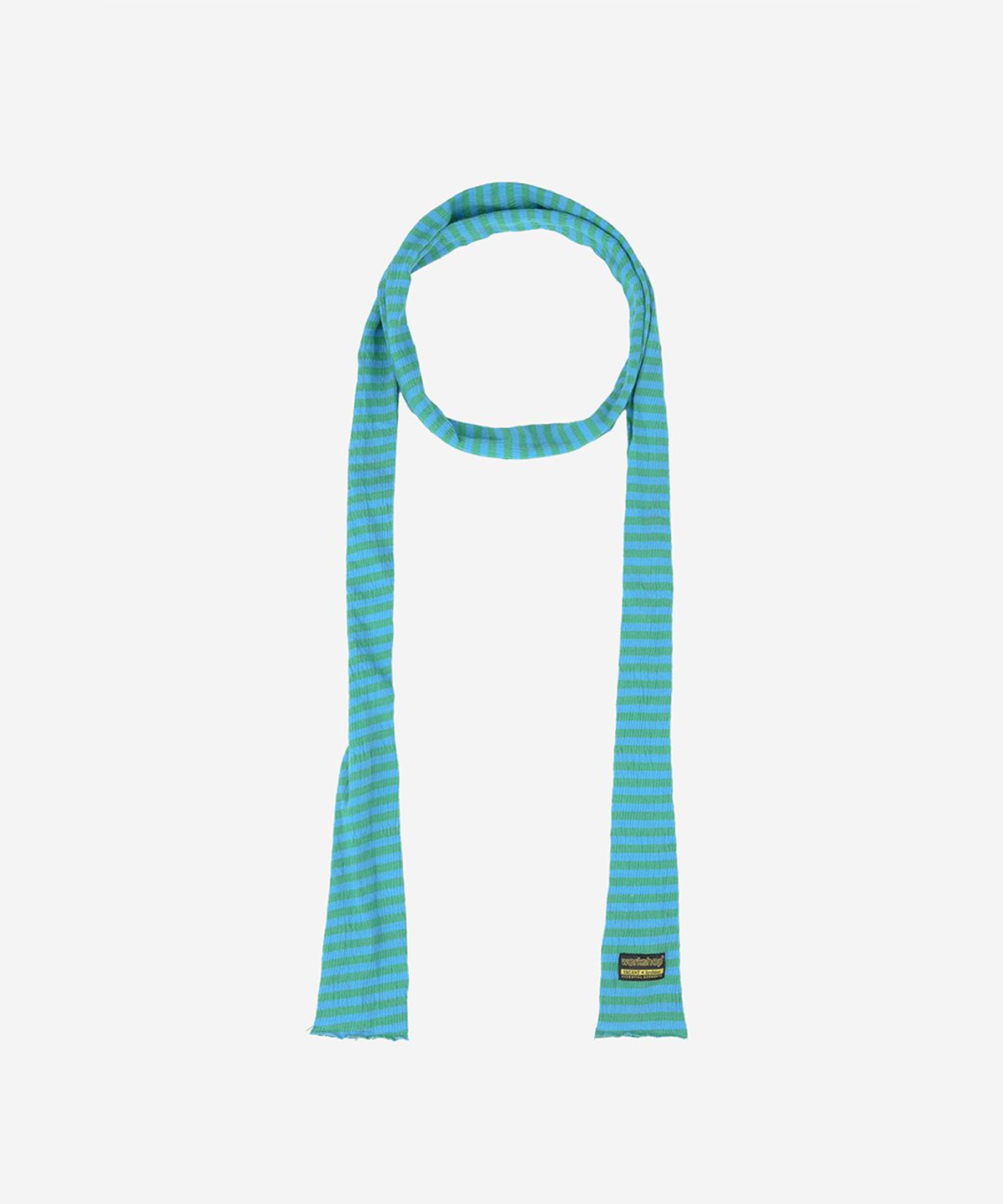 베이컨트 아카이브(VACANT ARCHIVE) WORKSHOP SKINNY STRIPE MUFFLER GREEN/BLUE