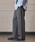 하프 밴딩 와이드 TR 슬랙스 챠콜