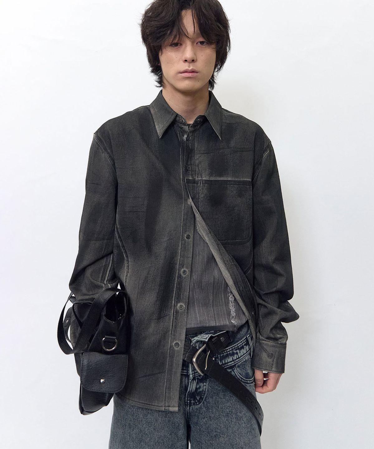 비엘알(BLR) Oil Wash Relaxed Shirt