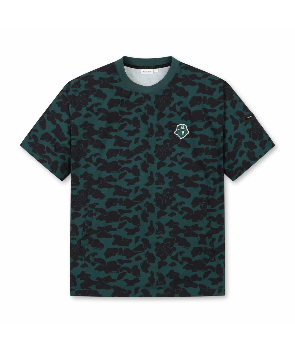 골든베어(GOLDEN BEAR) (M) Camo Pattened Crewneck Woven T-shirt G4TAM26212GRX