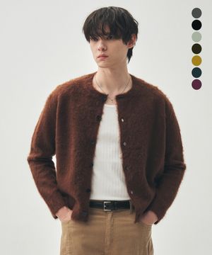 알파카 라운드 넥 가디건 [7COLOR]