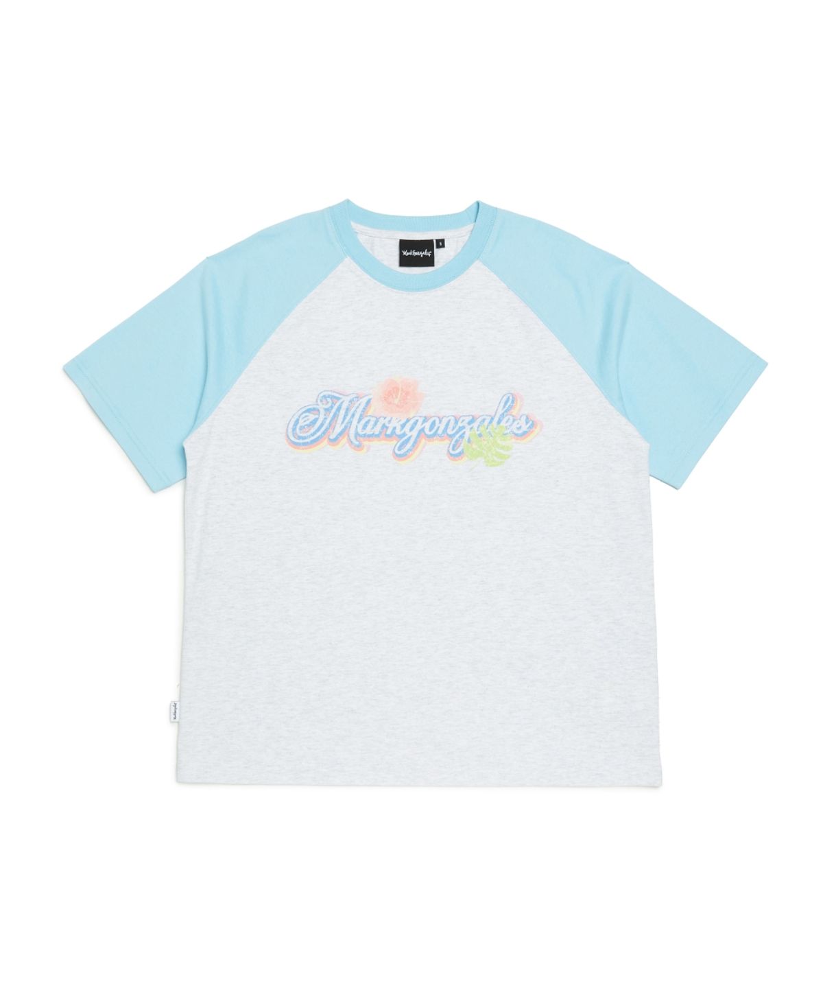 마크곤잘레스(MARK GONZALES) 우먼즈 래글런 빈티지 그래픽 티셔츠 - L/GREY