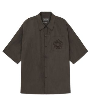 나일론 무궁 반팔 셔츠_브라운