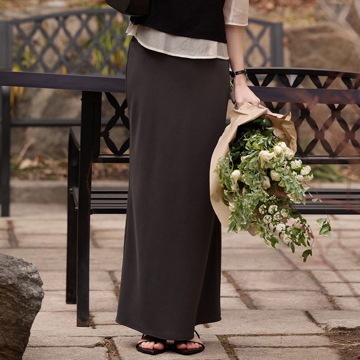 비뮤즈맨션(BEMUSE MANSION) New mermaid skirt - Grey