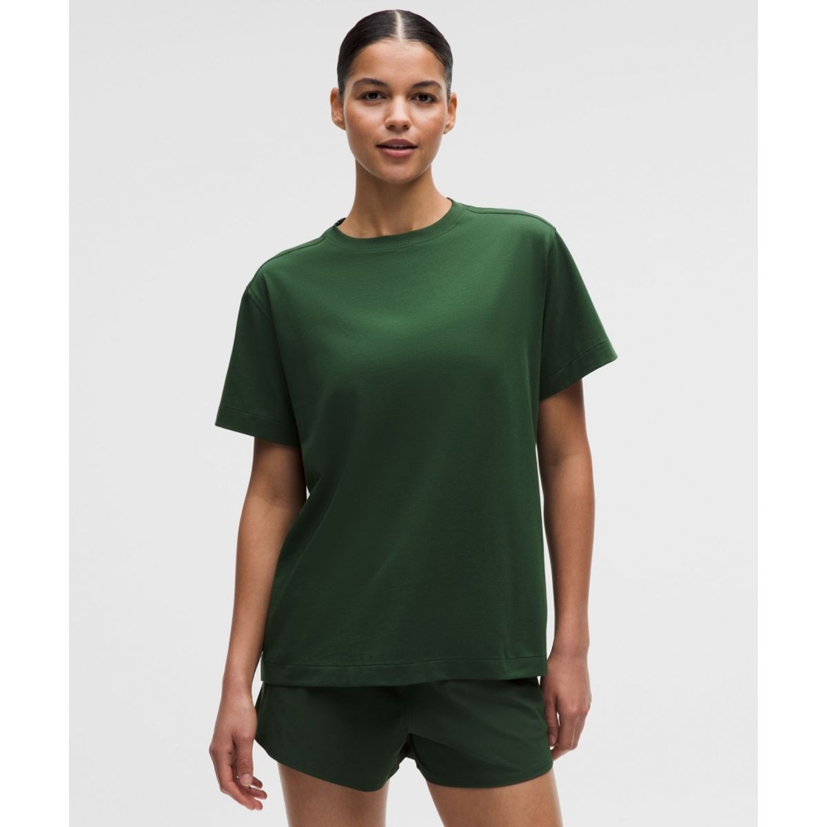 룰루레몬(LULULEMON) 코튼 크루넥 티셔츠  IVYG