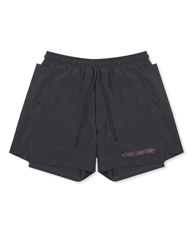[테이스터 션 × 글랙] GHPTAR002 6패널 쇼츠 (BLACK)