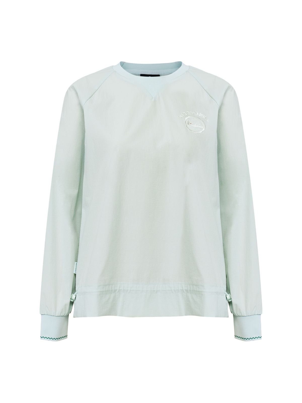 와이드앵글(WIDEANGLE) CO 스몰 아트웍 우븐 라운드넥 L_Light Mint