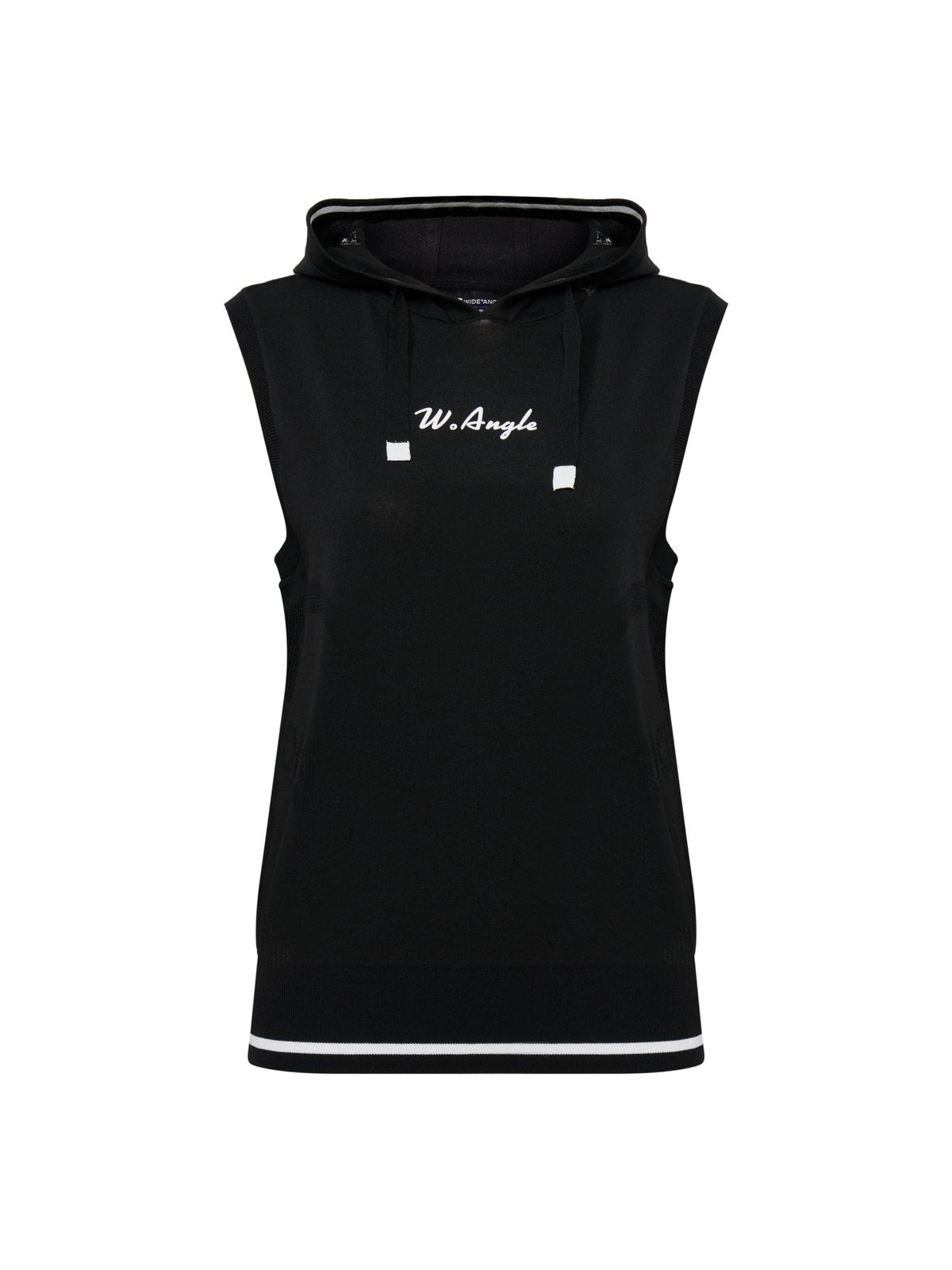 와이드앵글(WIDEANGLE) TO 하이브리드 후드 스웨터 베스트 L_Black