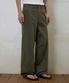 파인 워시드 스트레이트 치노 팬츠 (카키)
