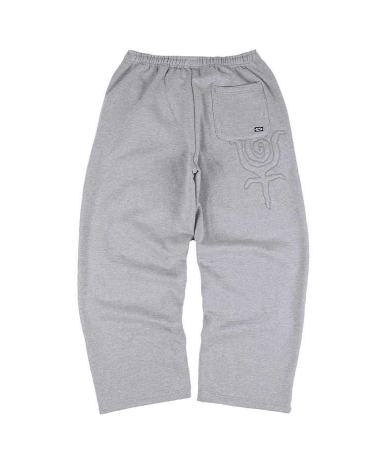 [논기모] Emanate Logo Jogger Pants Melange Grey