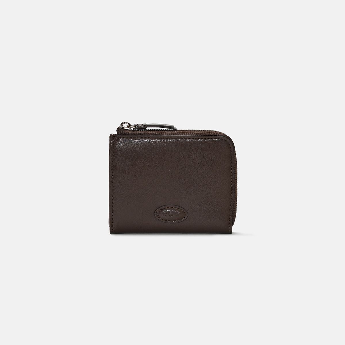 로서울(ROH SEOUL) Oval button wallet Wrinkled Umber