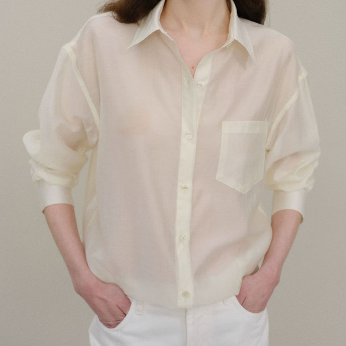로서울(ROH SEOUL) Mist sheer shirt Ivory
