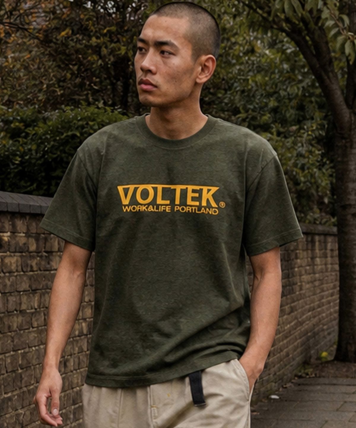 볼텍(VOLTEK) 포틀랜드 워커스 소로나 반팔티(카키)
