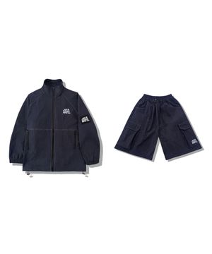 [SET]  피그 패치바람막이 셋업 (네이비)