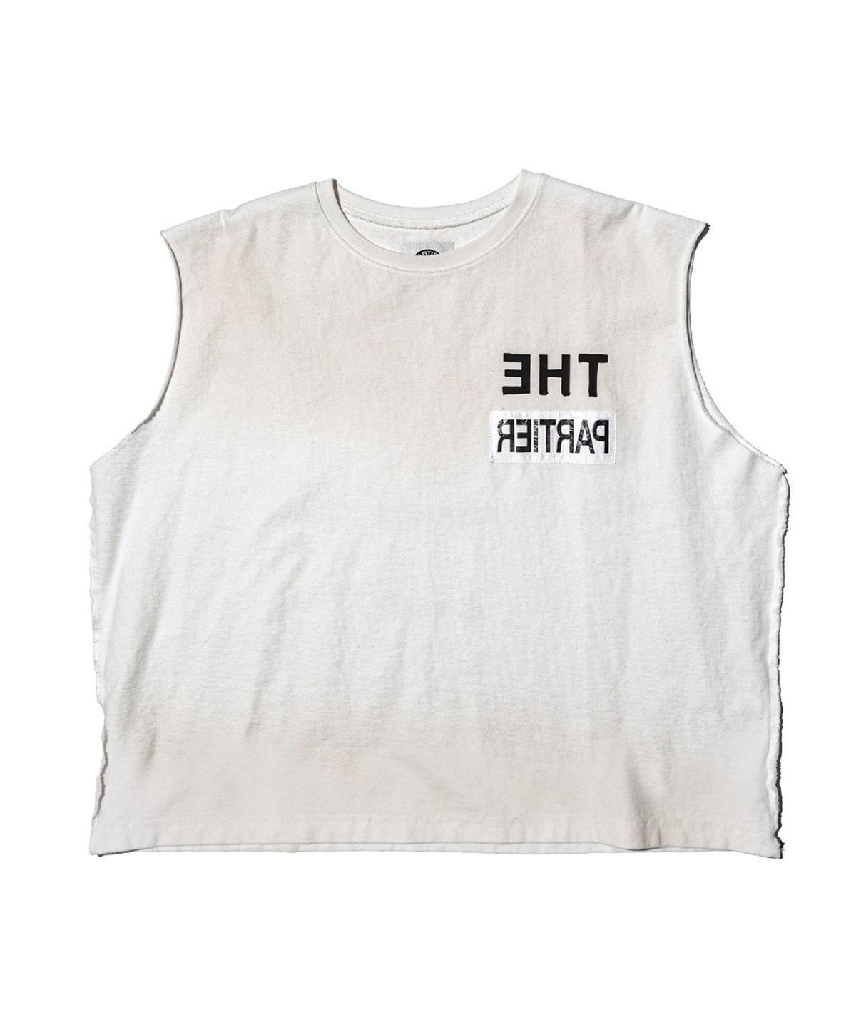 펀치드렁크파티즈(PUNCH DRUNK PARTIES) PARTIER Oil Dirt Crop Sleeveless (DIRTY WHITE)