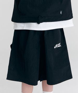 F13 나일론 유틸 버뮤다 팬츠 (블랙)