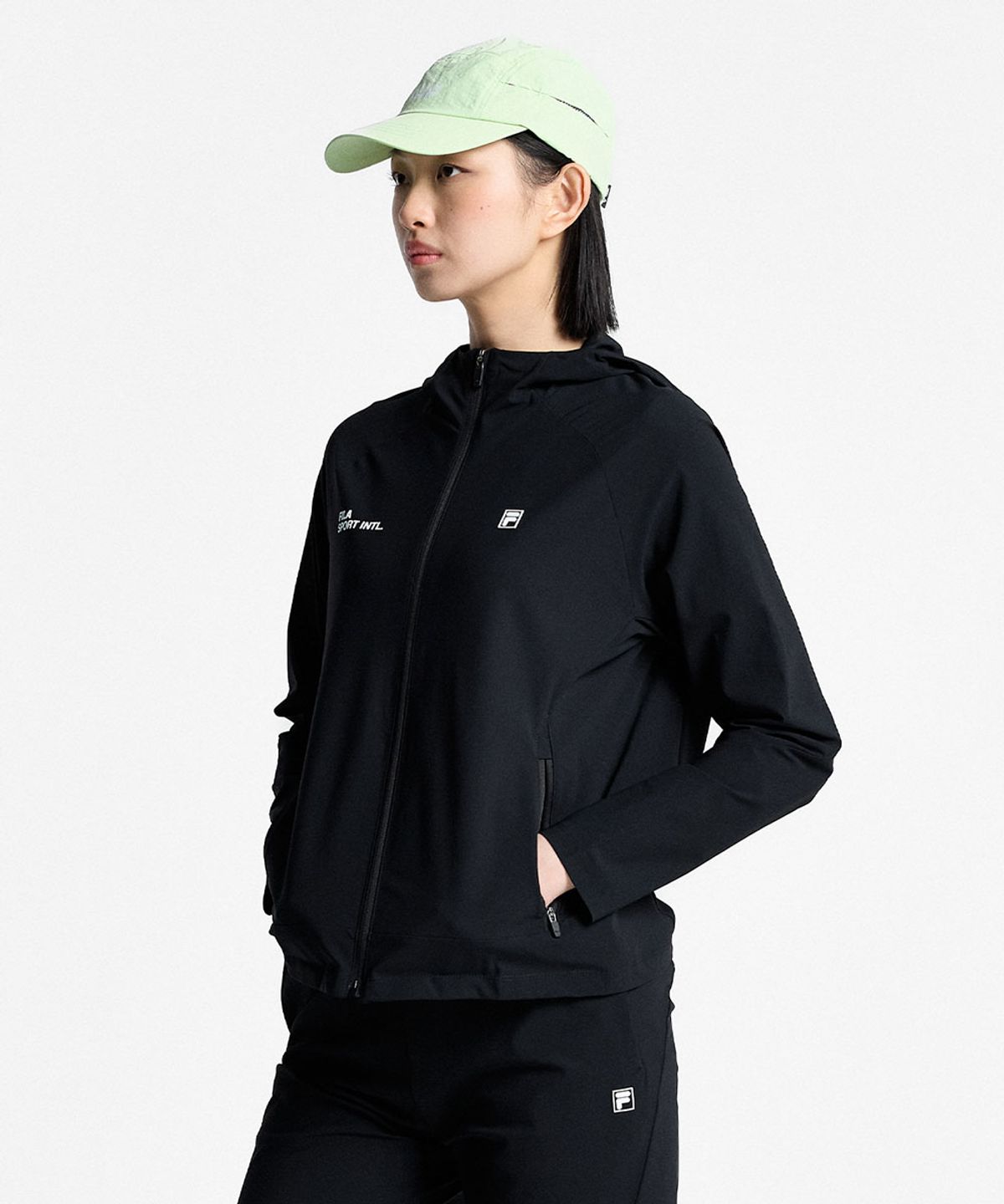 휠라(FILA) Coldwave 트리코트 후드 트레이닝집업(FS262FT02U003001)