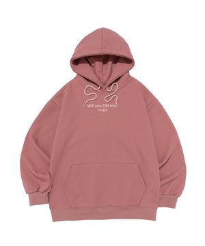 [로아유니스] 솔로시그널 ver.1 WILL YOU DM ME 후드티 (핑크)