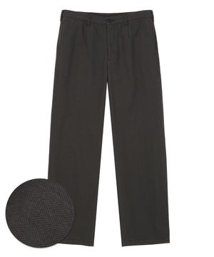 헤링본 치노 스트레이트 팬츠 차콜그레이