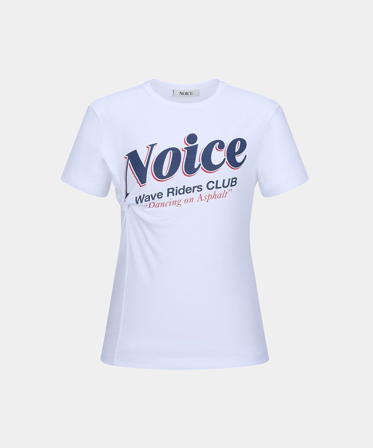 노이스(NOICE) W WAVE RIDERS CLUB TWIST T-SHIRT - WHITE