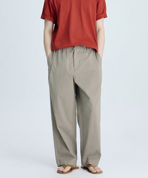 원 턱 매직 와이드 팬츠 라이트 브라운