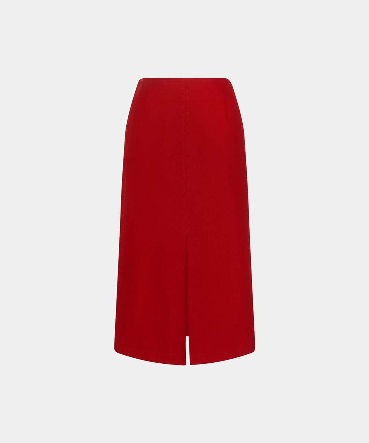 노이스(NOICE) W STRAIGHT COTTON SLIT SKIRT - RED