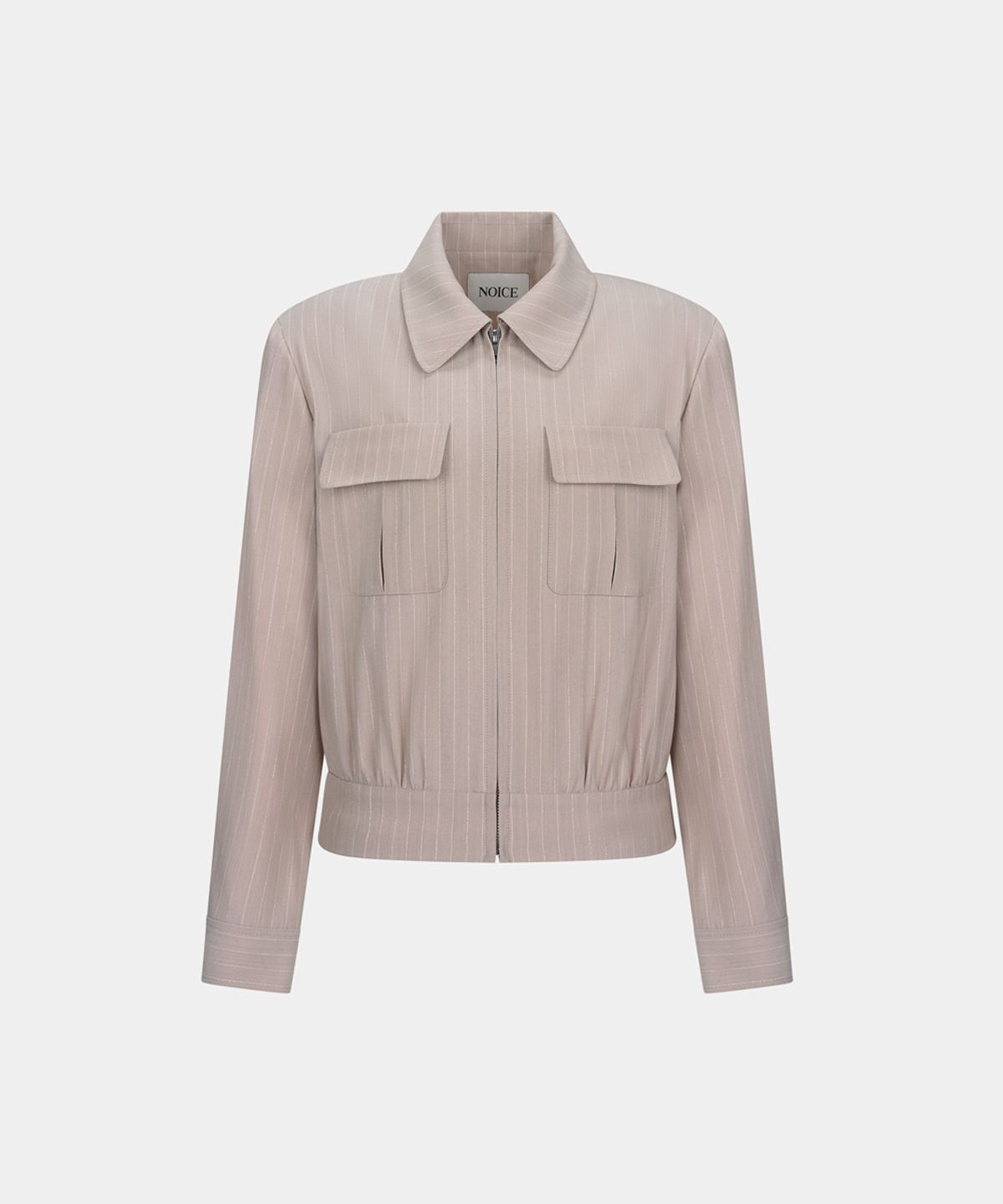 노이스(NOICE) W ITALIAN PINSTRIPED RICKY JACKET - BEIGE