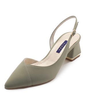 모던 브이컷 메탈릭 굽 슬링백 K56G002