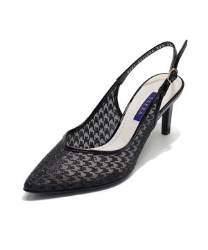 스파클링 메쉬 스틸레토 슬링백 K56G008