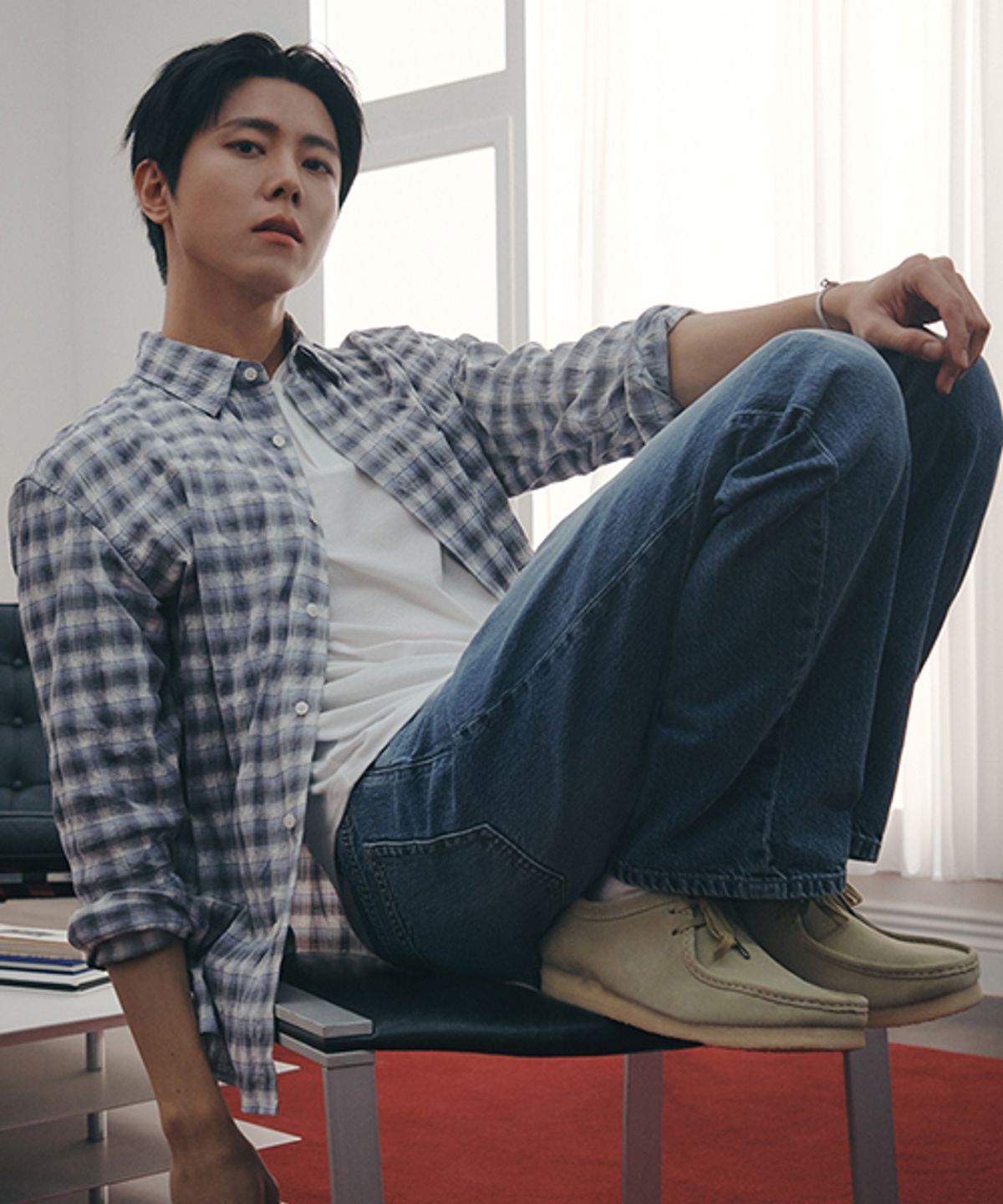 지오지아(ZIOZIA) 남성 조직 헨리넥 반팔티_ABG2TR1103WT