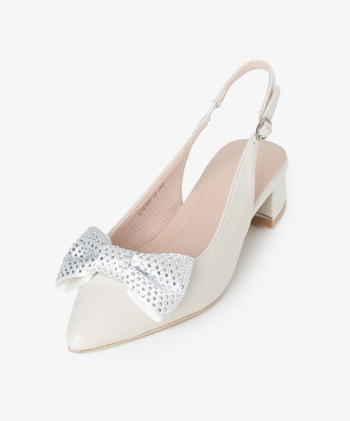 세라(SAERA) 크리스탈 보우 로우 힐 슬링백 K56G500