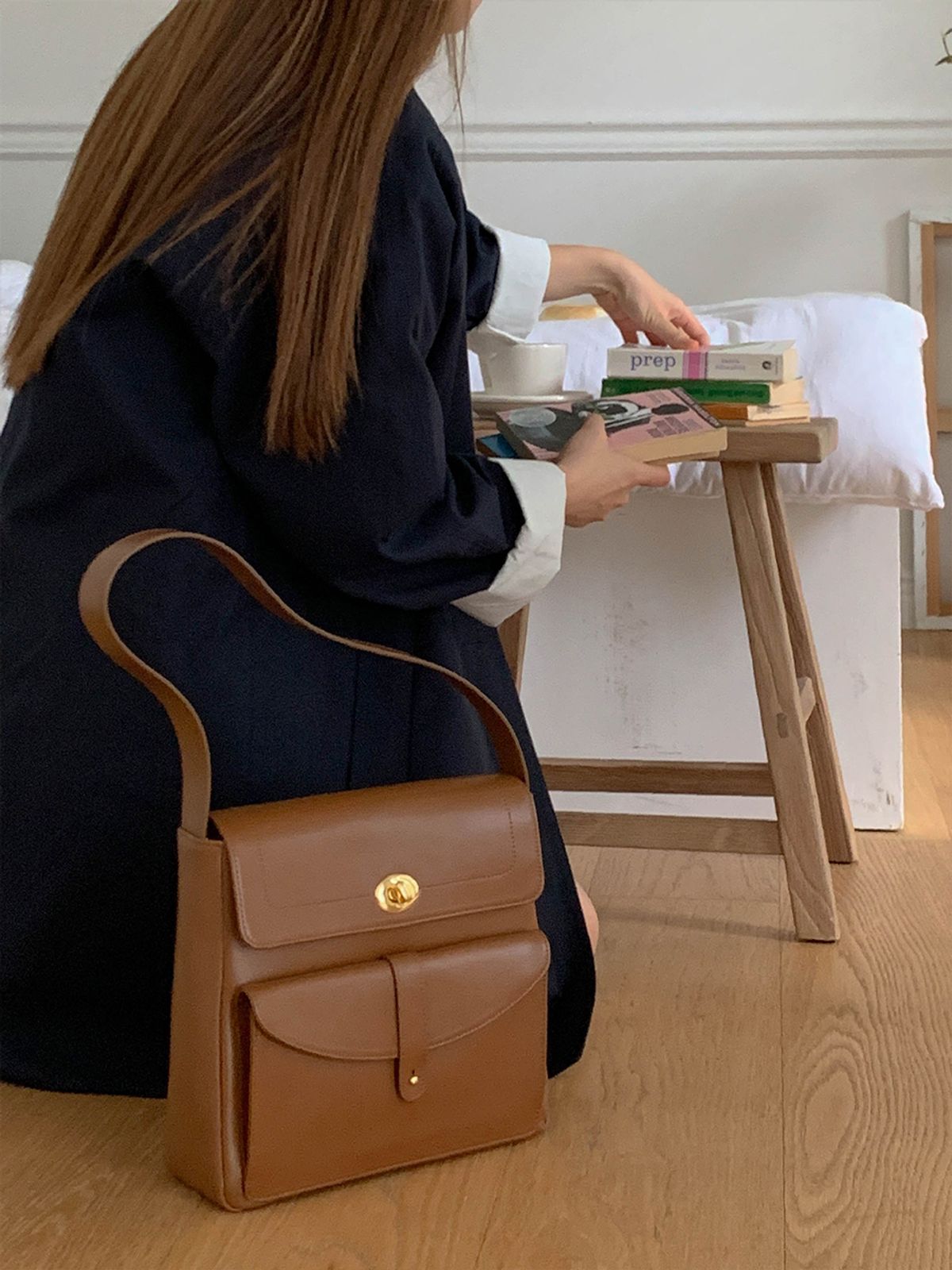 메흐(MEHEU) EMILY SHOULDER BAG (milk brown)