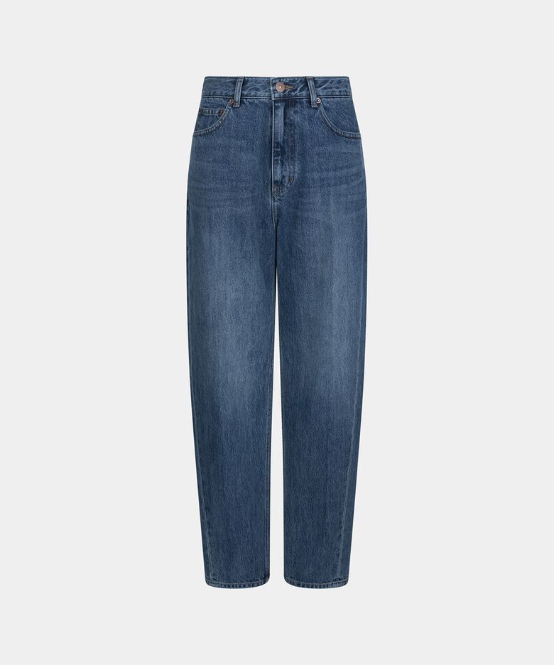 W BOYFRIEND CURVED JEANS - BLUE