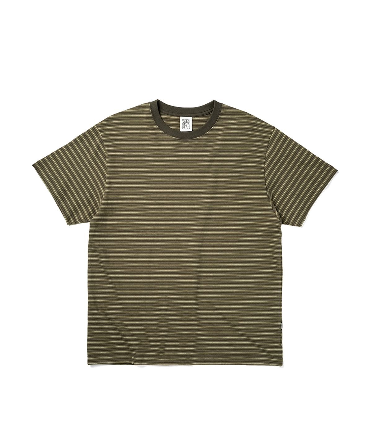 예스아이씨(YESEYESEE) Y.E.S Thin Stripe Tee Khaki