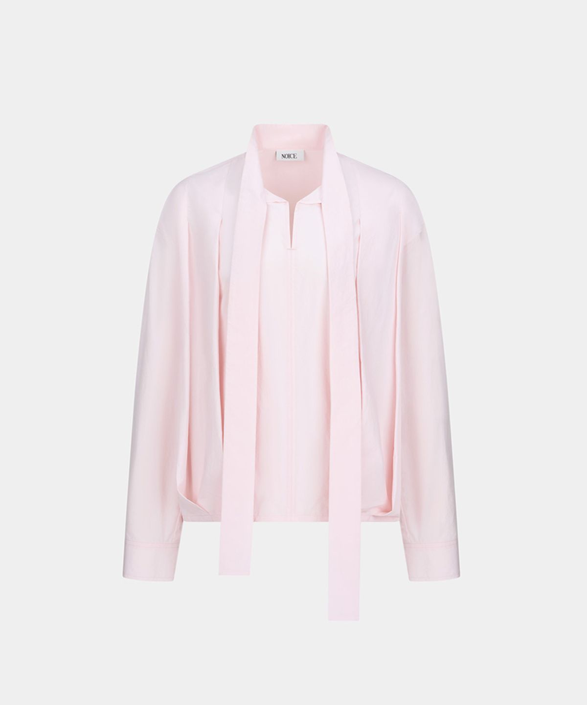 노이스(NOICE) W BOW TIE GATHERED BLOUSE - LIGHT PINK