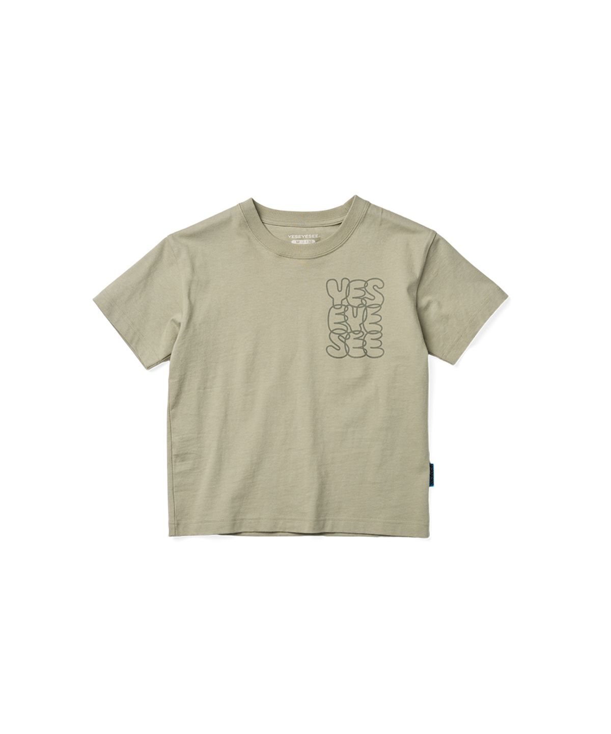 예스아이씨(YESEYESEE) C-Logo Kids Tee Light Olive