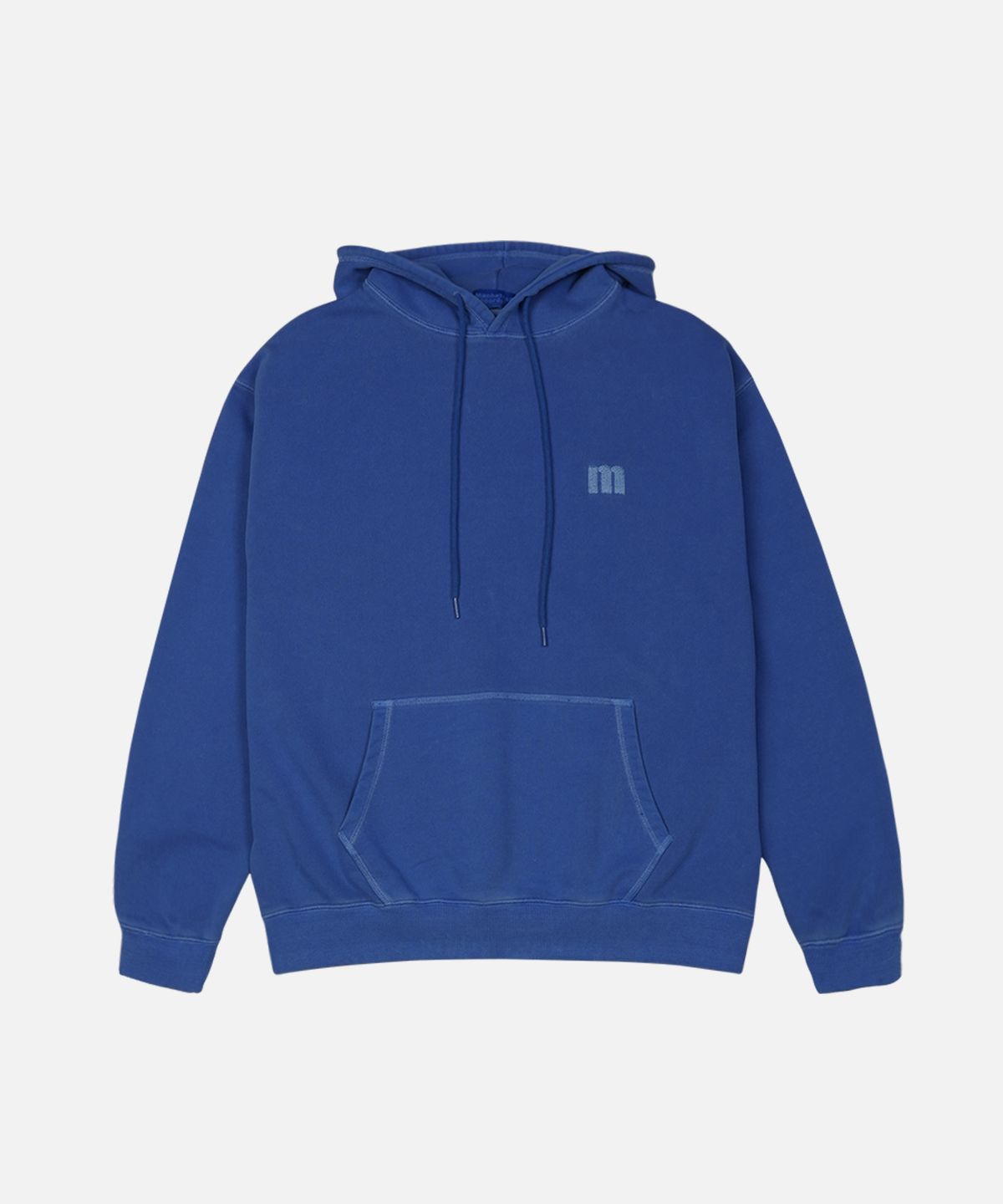 맨하탄레코즈(MANHATTAN RECORDS) MR Stitch PM Crop Hoodie - Blue