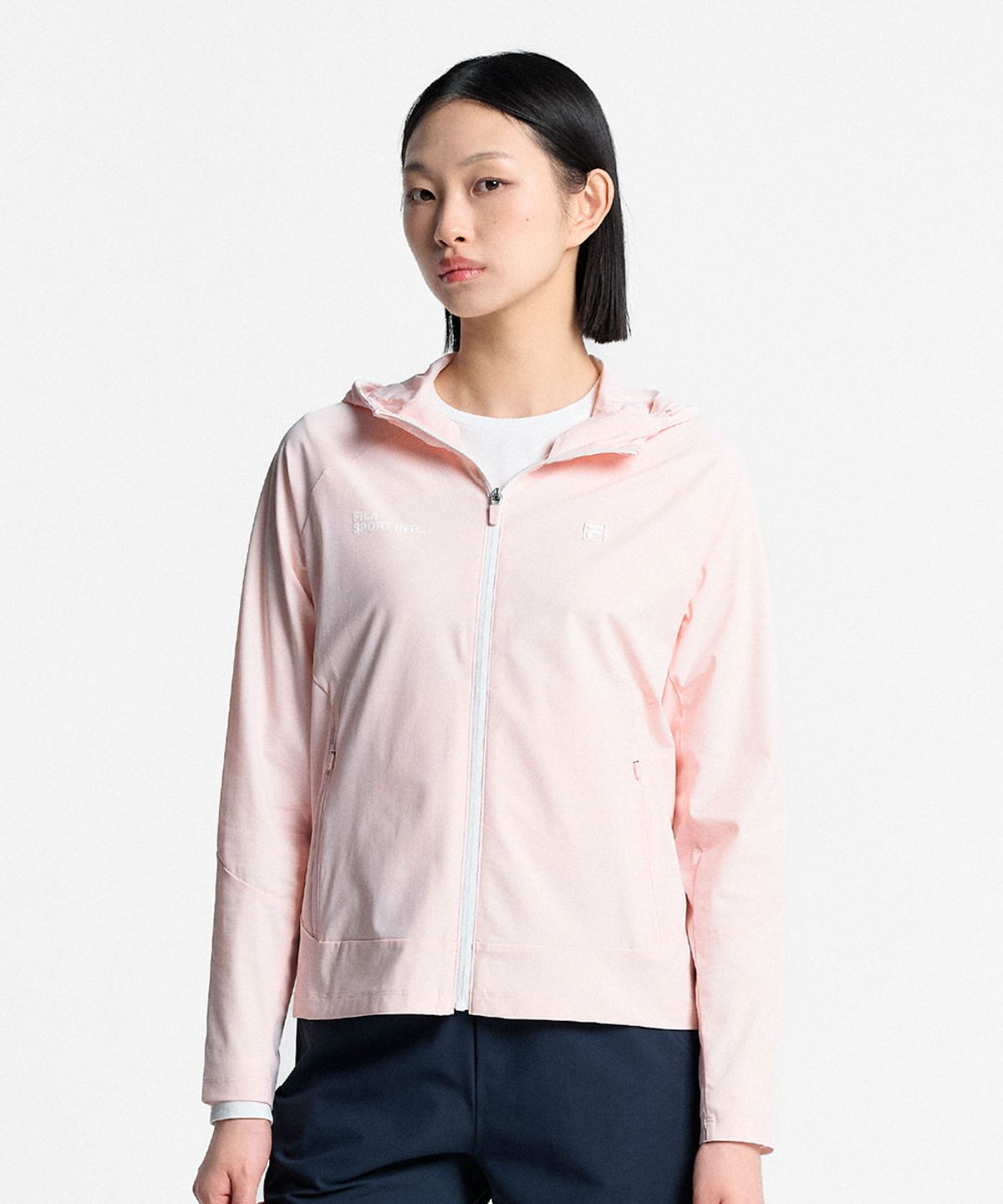 휠라(FILA) 여성 Coldwave 트리코트 후드 트레이닝집업(FS262FT02U003651)