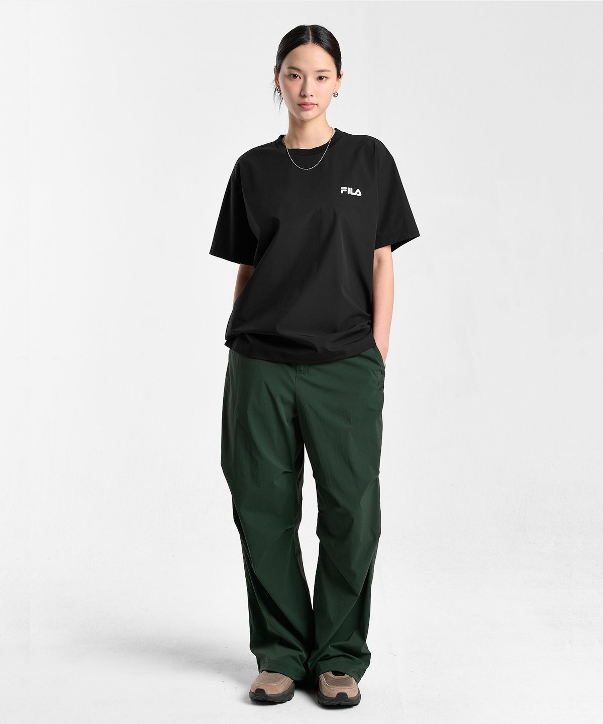 휠라(FILA) 에센셜 우븐 반팔티(FS262RS01X033001)